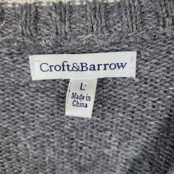 Vintage Cardigan Sweater Large Holiday Cardinal Embroidered Bird Branch Autumn - Picture 7 of 8